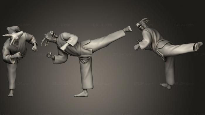 Figurines simple (Goat Back Kick, STKPR_0538) 3D models for cnc